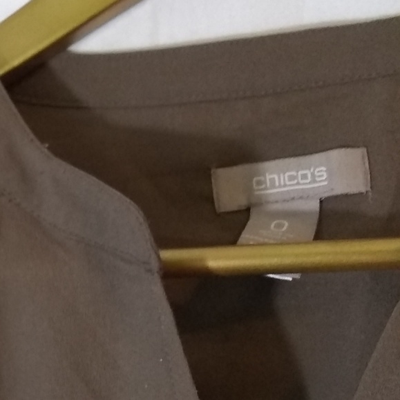 Chicos SOLD.eBay Loose Fit Front Ties Size 0 Brown - Picture 3 of 6